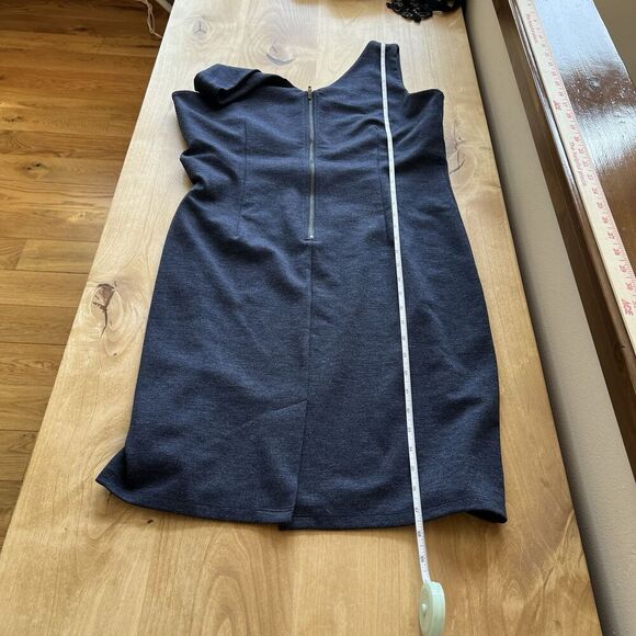 ORB SHEATH DRESS LG SLEEVELESS CAREER CASUAL MINIMALIST BACK ZIP OFFICE CHIC - Picture 11 of 12